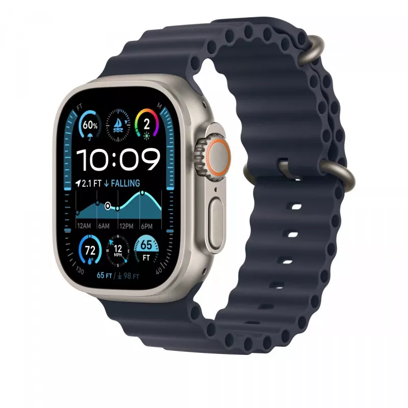 Band Apple 49mm Navy Ocean Band Verlängerung Natur-Titan-Finish