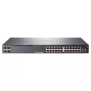 HPE - Aruba Series - Switch - 2540 24G PoE+ 4SFP+ - Managed - 24 x 10/100/1000 (PoE+) + 4 x 10 Gigabit Ethernet / 1 Gigabit Ethernet SFP+ - Desktop, rackmontierbar, wandmontierbar