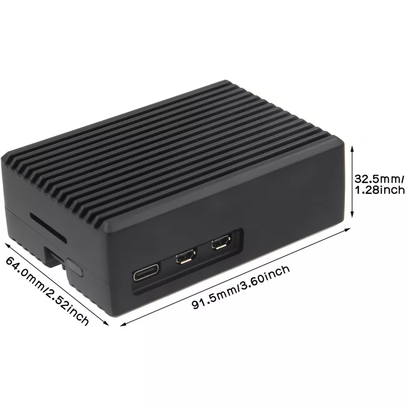 INTER-TECH Gehäuse für Raspberry Pi 5 — ODS-739 Kompaktes Design
