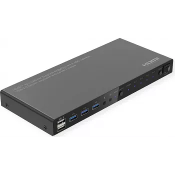 ROLINE KVM Switch 4-fach USB+ HDMI 4K60+ 3xUSB Audio - KVM-Switch - 3-Port (14.01.3428)