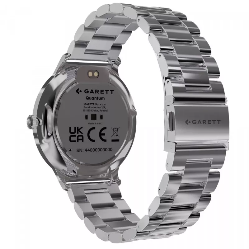 Smartwatch Garett Quantum — Edelstahl Silber