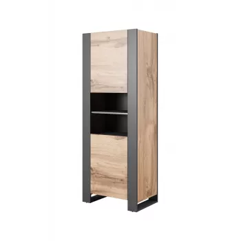 WOOD Regal 65x40x170,5 Wotan-Eiche + Anthrazit
