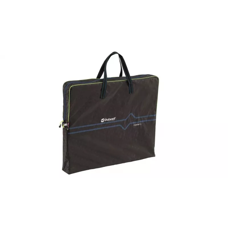 Outwell Custer L Brown Campingtisch — Bambustischplatte, Aluminiumrahmen, 700×1200 mm, 11,5 kg