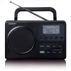 Tragbares Radio Lenco MPR-035BK — FM/AM, Netz- und Batteriebetrieb, 2,5-Zoll-LCD, 20 FM-Senderspeicher, 3,5-mm-Ausgang