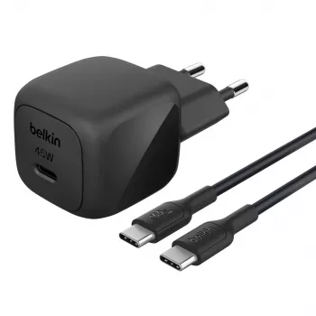 USB-C Ladegerät Belkin BOOSTCHARGE 45W PD PPS – kompaktes 45W USB-C PD PPS Netzteil