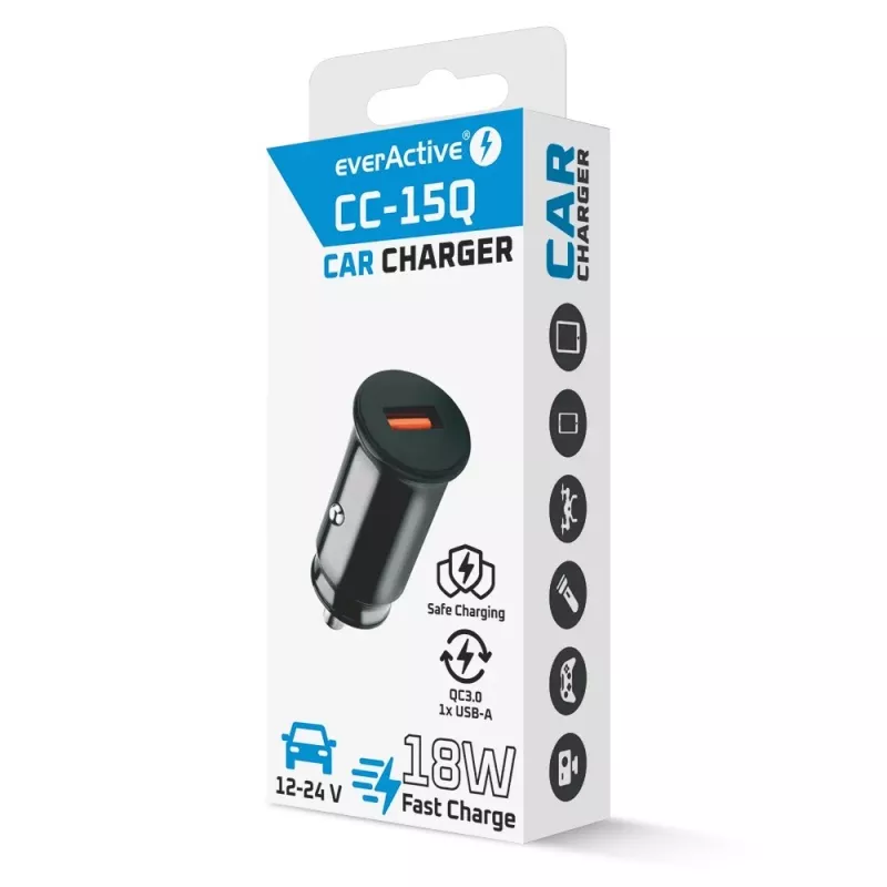 Auto-Ladegerät everActive CC-15Q QC3.0 18W 1×USB