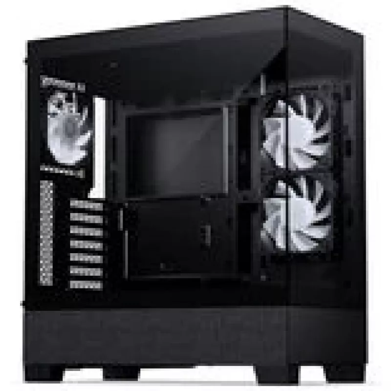 PHANTEKS XT View Matrix PC-Gehäuse, Midi-Tower, E-ATX, Temperiertes Glas, Matrix LED - schwarz (PH-XT523VM1_DBK01)