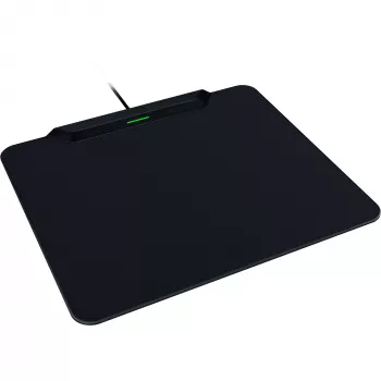 Razer | Kabelloses Gaming-Mauspad mit Lade-Puck, Hard Edition | HyperFlux V2 Wireless Charging System | Gaming-Mauspad | 360 x 311 mm | Schwarz