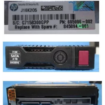 HPE SPS-DRV HD 3TB 6G 7.2K 3.5 SATA Mdl SC (845894-001)