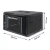 Rackschrank 19-Zoll QOLTEC 54465 Stahlausführung 12U