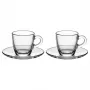 Kaffee-Moka-Kannen-Set BIALETTI Moka-Tassen Set Glass ISTITUZIONALE 2 Tassen