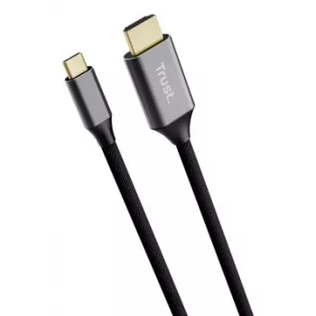 USB-C auf HDMI Kabel TRUST CALYX 25630, 4K (3840x2160), 2 m, schwarz, Stecker-Stecker