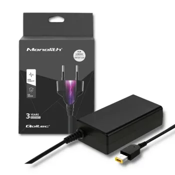 Netzteil QOLTEC 51556 für Innenräume 65 W für Lenovo-Laptops, 20 V 3,25 A, schwarz