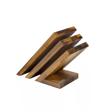 Magnetischer 3-teiliger Messerblock artelegno Venezia 87/WL Walnuss – wandmontierbar, aus Holz