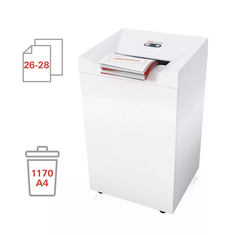 HSM Pure 630 Aktenvernichter, 130 l, 3,9 mm