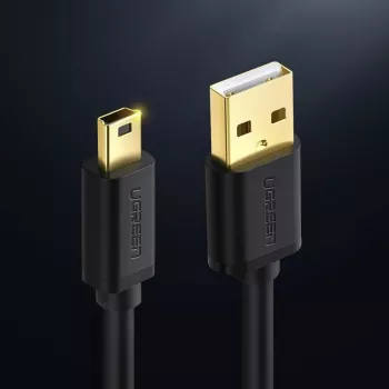 USB-Kabel UGREEN US132 Mini-USB 1 m — schwarz, 480 Mbit/s, schnelles Laden