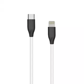 Silicone-Kabel USB Typ C - Lightning, 2 m (Weiß)