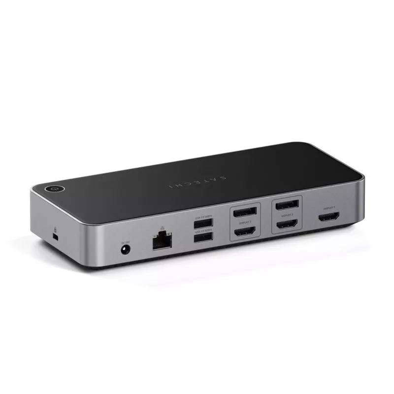 Satechi Triple 4K Display Wired Dock Schwarz Silber 4K Ultra HD 60 Hz