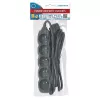 Steckdosenleiste ESPERANZA ELK208K — 5 Steckdosen, 3 m Kabel, schwarz