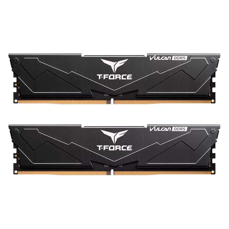T-FORCE Vulcan - DDR5 - Kit - 32 GB: 2 x 16 GB - DIMM 288-PIN - 3000 MHz / PC5-48000 - CL30 - 1,35 V - ungepuffert - On-Die-ECC - Schwarz (FLBD532G6000HC30DC01)