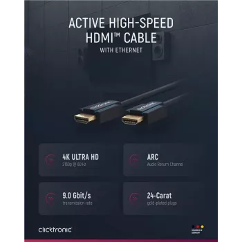 ClickTronic 39085 HDMI-Kabel 20 m HDMI Typ A (Standard) Schwarz (39085)