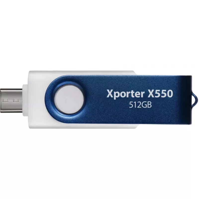 Xporter X550 512GB, USB-Flash-Laufwerk Blau/Weiß, USB-A und USB-C 3.2 Gen 1
