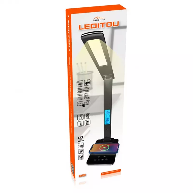 Tischlampe MEDIA-TECH MT222K LED 12W 220V schwarz