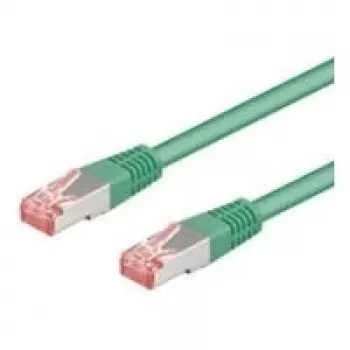 Wentronic Goobay CAT 6 Patchkabel, S/FTP (PiMF), Grün, 15 m - LSZH halogenfrei, Kupfer (68295)