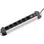 Steckdosenleiste Renkforce 1296311 — 6-fach, schwarz/silber mit Schalter