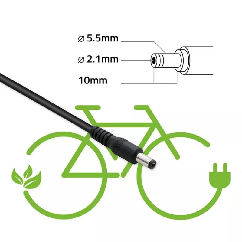 Qoltec 50761 Ladegerät für E-Bike-Akkus 36V | 42V | 2A | 5,5*2,5