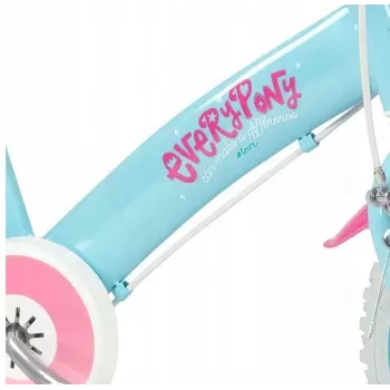 Kinderfahrrad Toimsa 1297 mit 12-Zoll-Schaumstoffrädern, 4 Rädern, Korb, Kettenschutz, Schutzblechen — My Little Pony