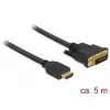 Videokabel-Adapter DeLOCK 85656 5 m HDMI Typ A DVI Schwarz