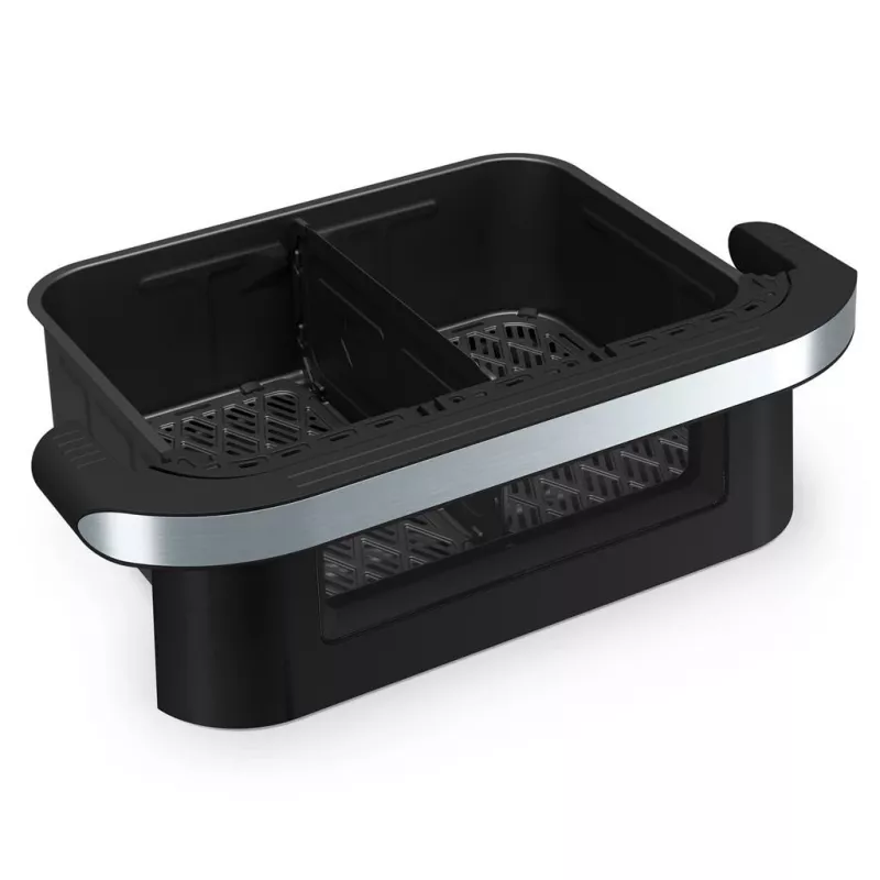 Heißluftfritteuse Tristar FR-9078 Double 10 L, 2800 W, Touch-Steuerung, LCD, schwarz/Edelstahl