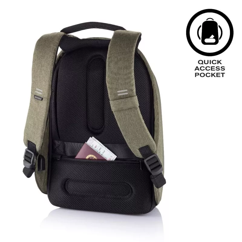 XD-Design Bobby Hero Small Rucksack Casual Rucksack Grün PU-Leder