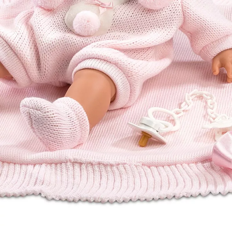Llorens Weinende Puppe 38938 Made of Roses, 38 cm lebensechte Babypuppe