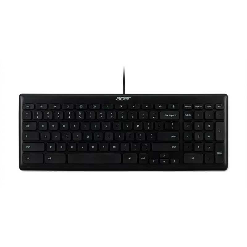 Kabelgebundene USB-Tastatur Acer GP.KBD11.04F — Full-Size QWERTY US International, Schwarz, 1,45 m Kabel