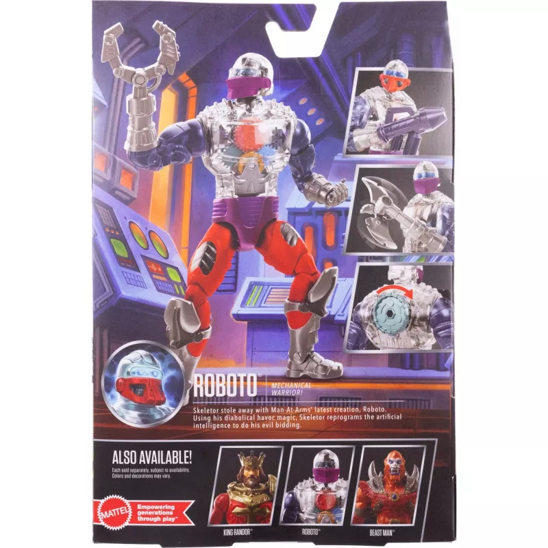 Action-Figur MATTEL MotU Masterverse Core Roboto JBP78 – Sammlerstück im 6-Zoll-Maßstab
