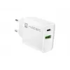Netz-Schnellladegerät NATEC RIBERA 12V 20W USB-C PD 3.0 + USB-A Samsung AFC Weiß