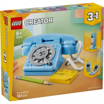 Konstruktionsspielzeug LEGO Creator 3-in-1 31174 Retro-Telefon Set, 383 Teile, 8+ Jahre, 70×110×150 mm