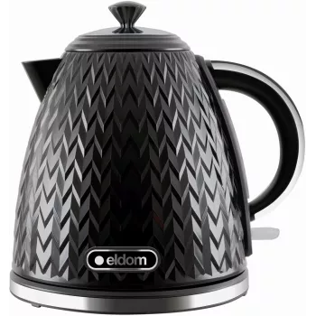 ELDOM NELA Wasserkocher, 1,7 l Fassungsvermögen, 2000 W Leistung, schwarz
