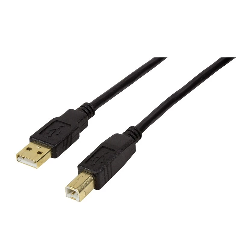 USB-Kabel LogiLink UA0264 USB 2.0 10 m USB A USB B Schwarz
