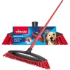Besen VILEDA Pet Pro ALWAYS CLEAN mit ergonomischem roten Griff, Leichtbauweise