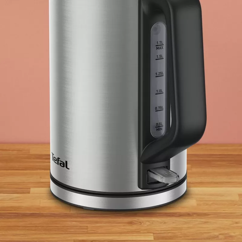 Elektrischer Wasserkocher Tefal KI513D10 Edelstahl 1,7 L 2200 W, kabellos, 360°-Basis
