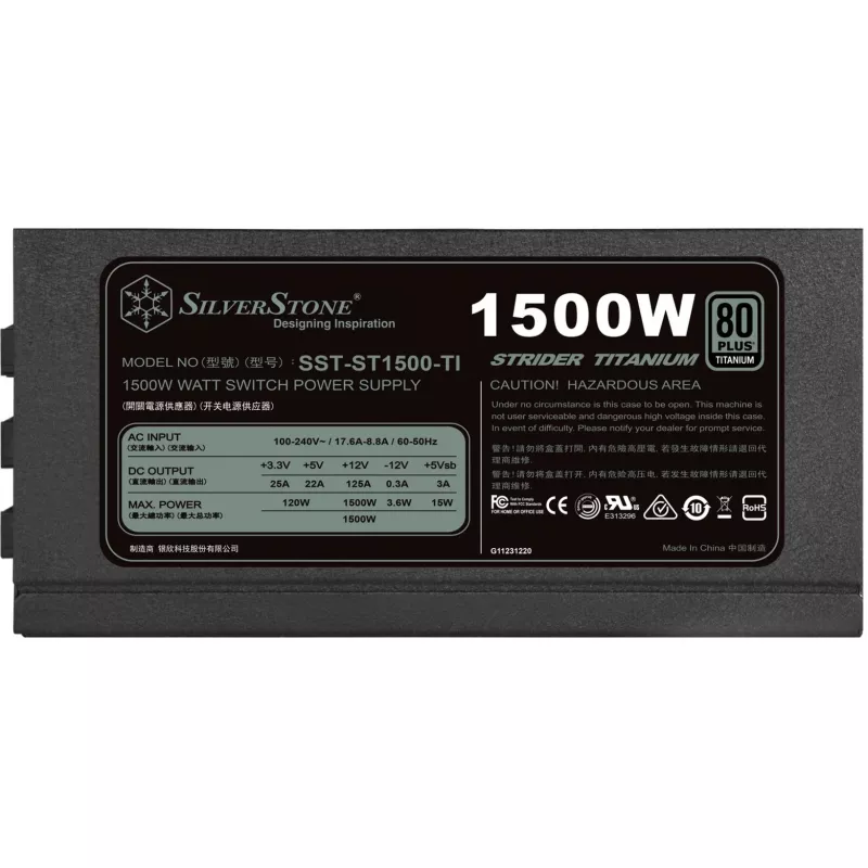 Silverstone SST-ST1500-TI v1.1 Netzteil 80 PLUS Titanium, modular - 1500 Watt (SST-ST1500-TI v1.1)