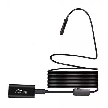 WiFi-Endoskop MEDIA-TECH MT4099, 8 mm Sonde, 5 m Kabel, IP67, 1280×720@30fps, 70° Betrachtungswinkel, 800 mAh Akku
