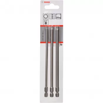 Extra Hart Schraubendreherbit für Edelstahl, Weichholz 3 Stück Torx T20, T25, T30 Innensechskant