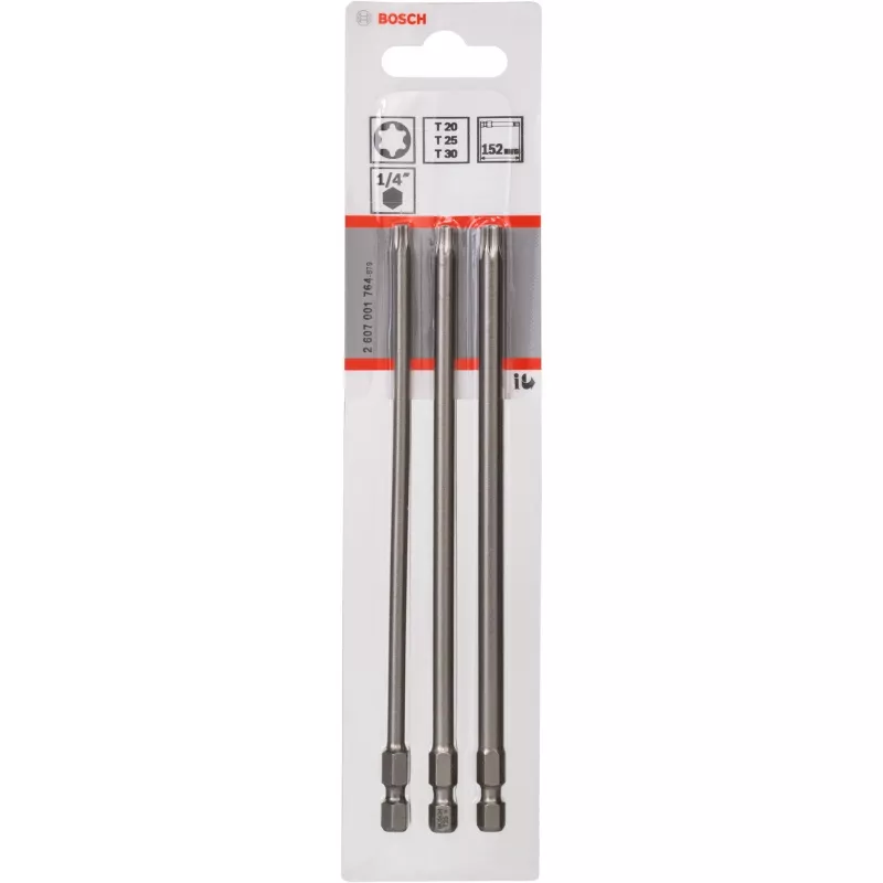 Extra Hart Schraubendreherbit für Edelstahl, Weichholz 3 Stück Torx T20, T25, T30 Innensechskant
