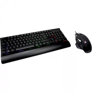 Kabelgebundenes Gaming-Tastatur- und Maus-Set INTER-TECH KC-3000 RGB hintergrundbeleuchtet, USB-Anschluss