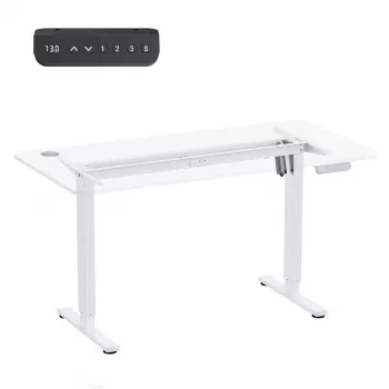 Elektrisch höhenverstellbarer Schreibtisch ergo office ER-400 W — max. Höhe 1160 mm, max. Belastung 80 kg