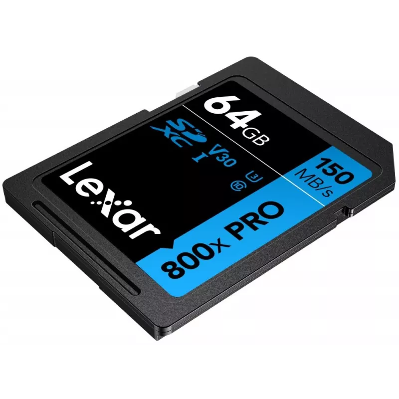 SDXC-Flash-Speicher Lexar 64 GB UHS-I 800xPRO — Klasse 10, U3, V30, 150 MB/s